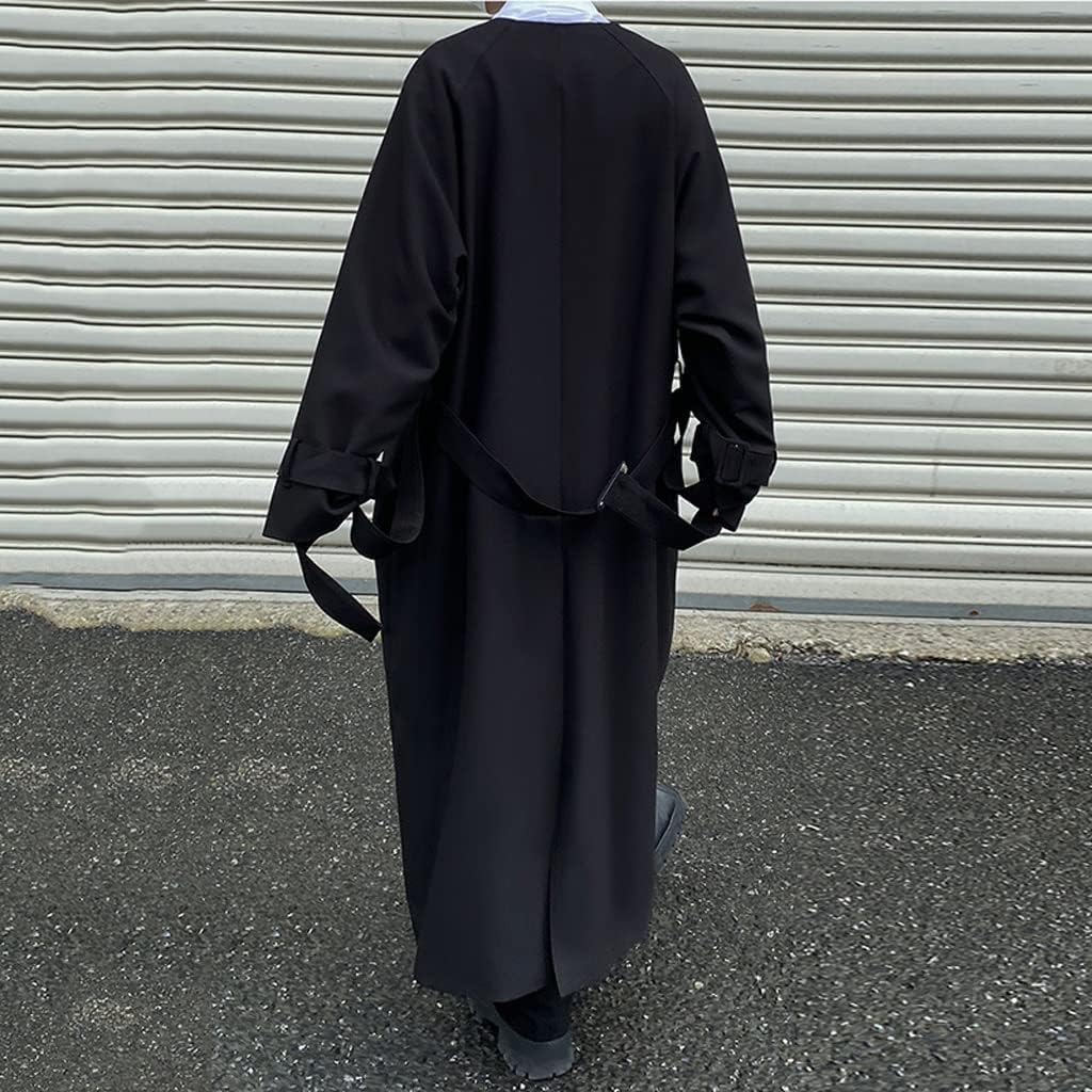 カシミヤ100% ダブルブレスト ロングコート ブラック Lサイズ WOLEN] GDDZA 冬の両面カシミヤコートメンズロングダブルブレスト膝丈